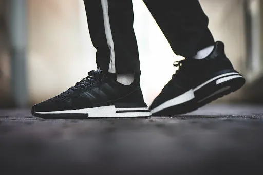 Кроссовки ADIDAS ZX 500 RM black/white-0